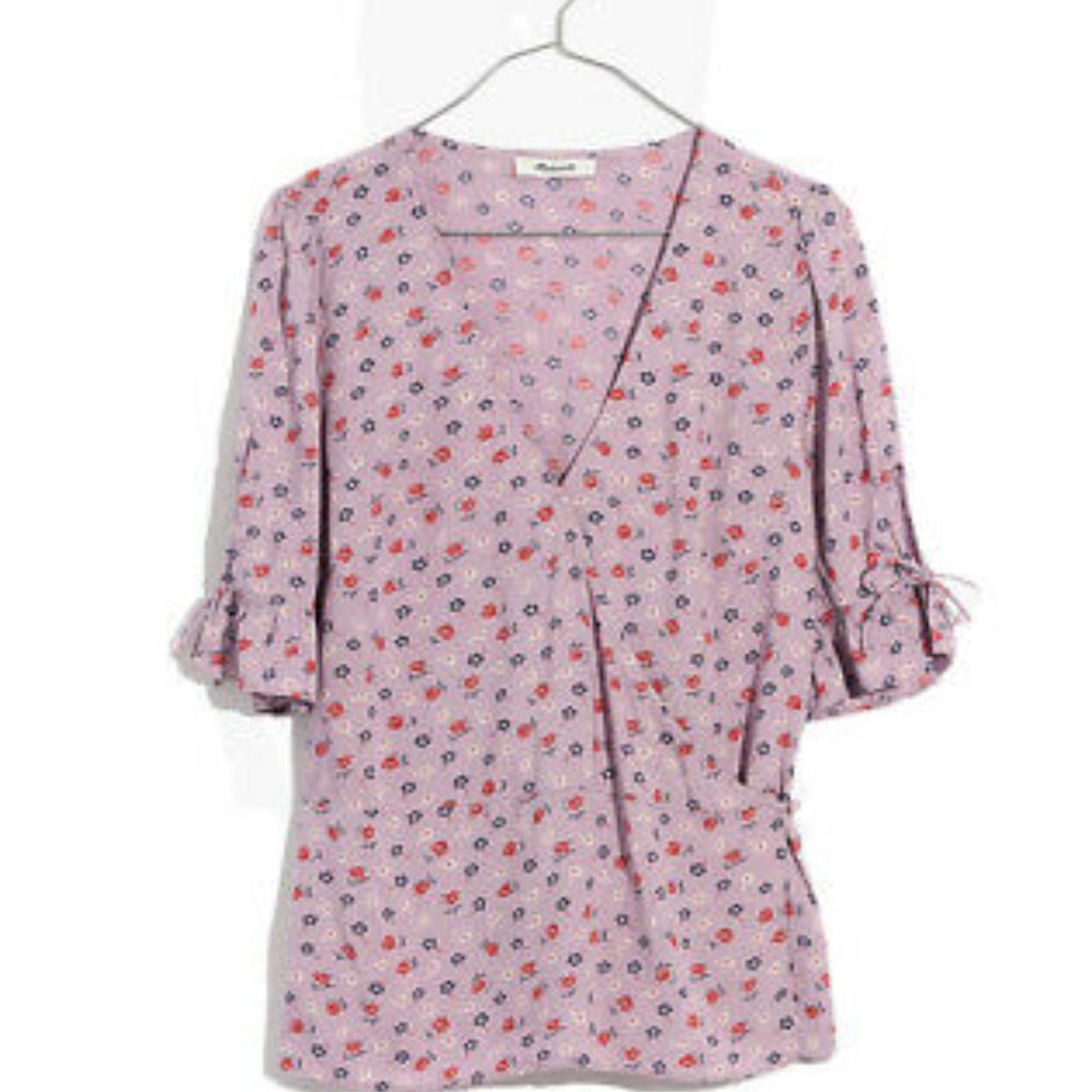 Madewell – Prairie Posies Tie Sleeve Wrap Top 00